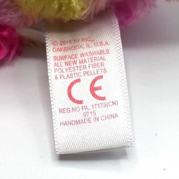 2/$15 Ty Beanie Boos Rainbow Unicorn Plush 7" Cat Gold Metallic Fantasia 2015 - Picture 9 of 11